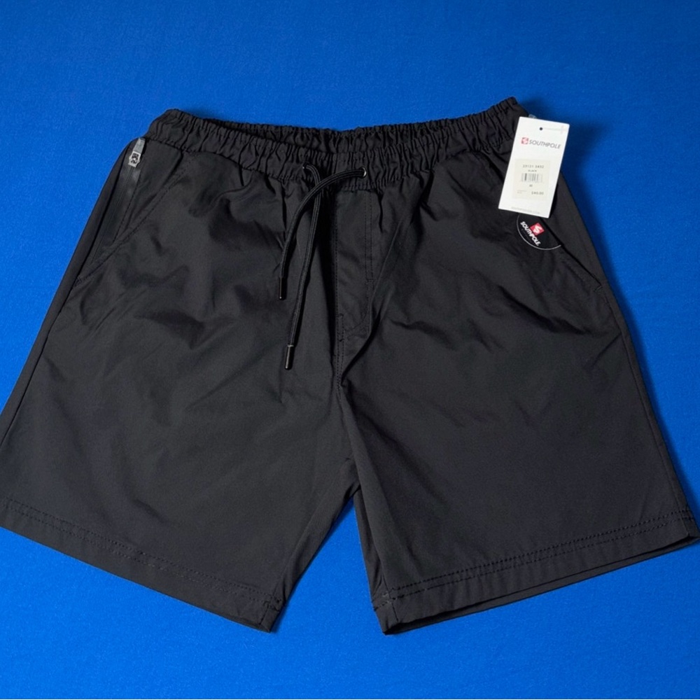Southpole Nylon Shorts‎ Mens Medium Athletic Quick Dry Black New